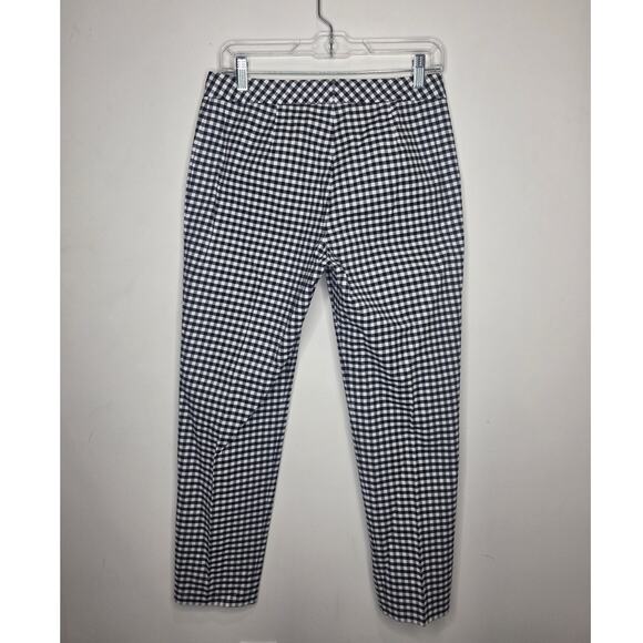 J McLaughlin black white gingham buffalo plaid cotton pants - 4 - Picture 4 of 6
